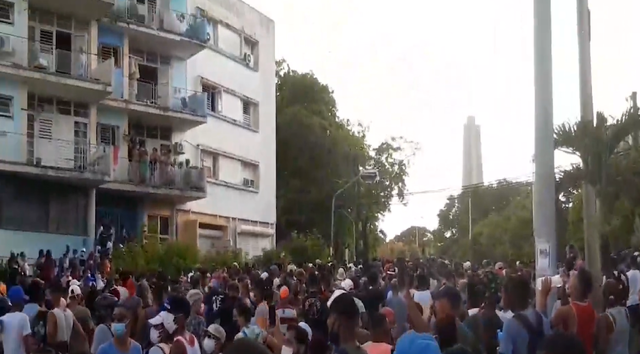 Protests in Havana. Credit to 14ymedio.